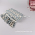 Irish Cashmere Feeling Wool Blankets, Various Color Checked Woven Pattern Twill Merino Wool Throw